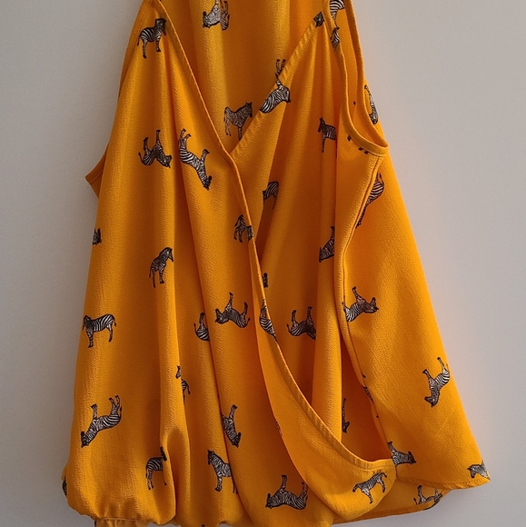 Zebra Patterbed Wrap Top - Picture 2 of 2